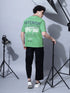 Bold Comfort: Men's Oversize Printed Cotton T-Shirt White